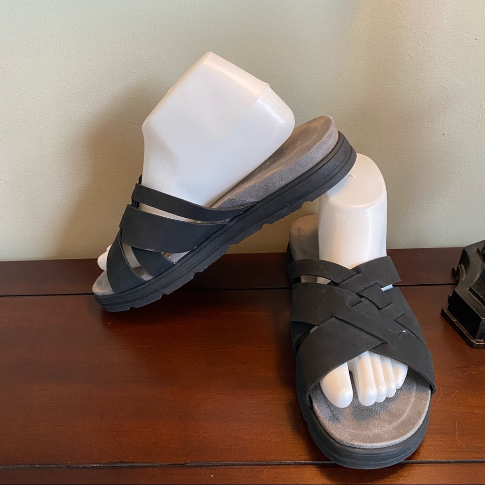 Easy Spirit Black Platform Sandals Size 9